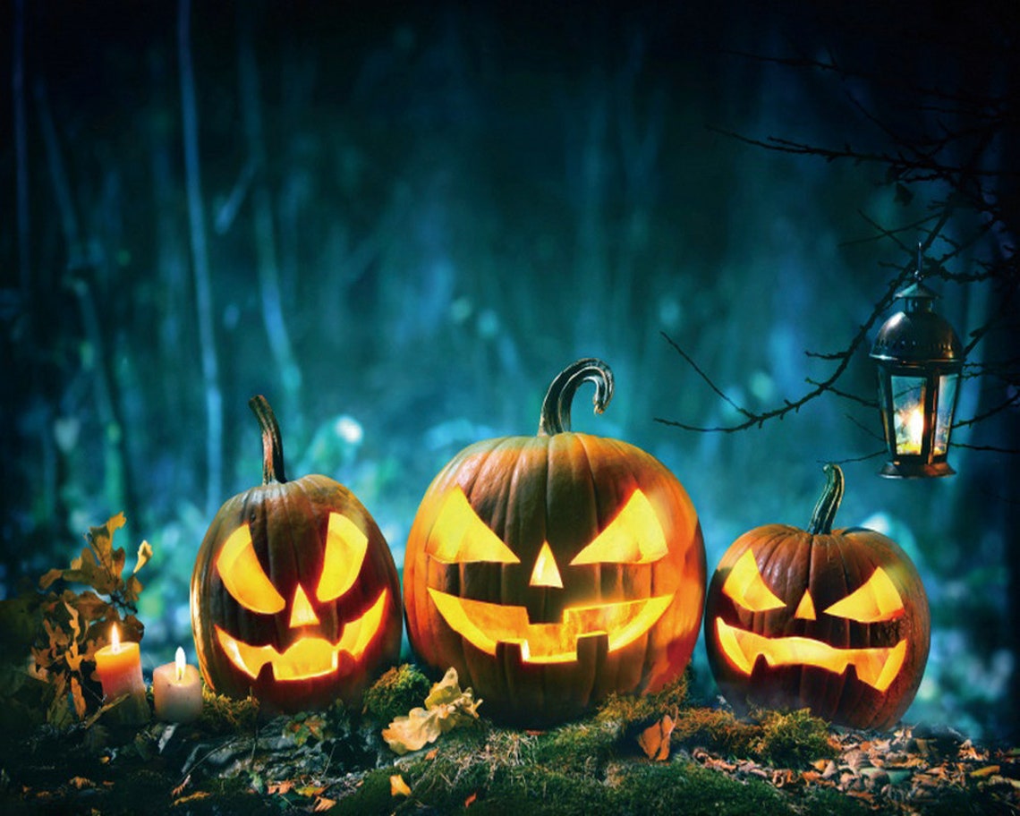 Halloween-Hintergrund Magic Kürbis Hintergrund Zauberer Kerze  Etsy