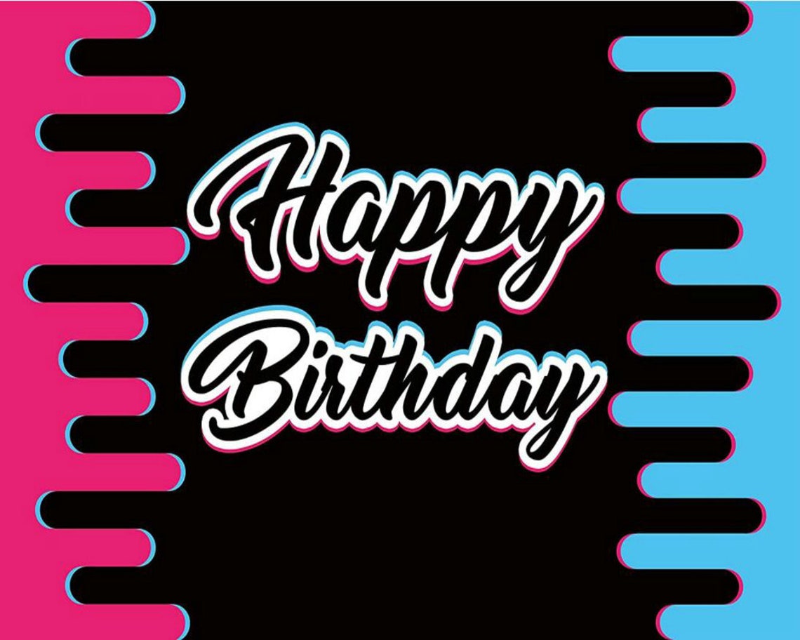 TIK Tok Backdrop Happy Birthday Backdrops Music Backdrop | Etsy