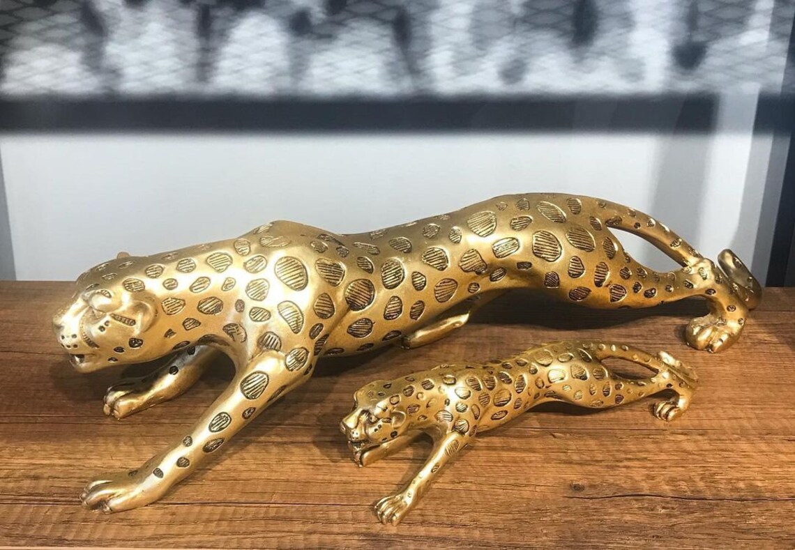 Jaguar Statue Jaguar Handmade Figurine Animal Statues Gift Etsy