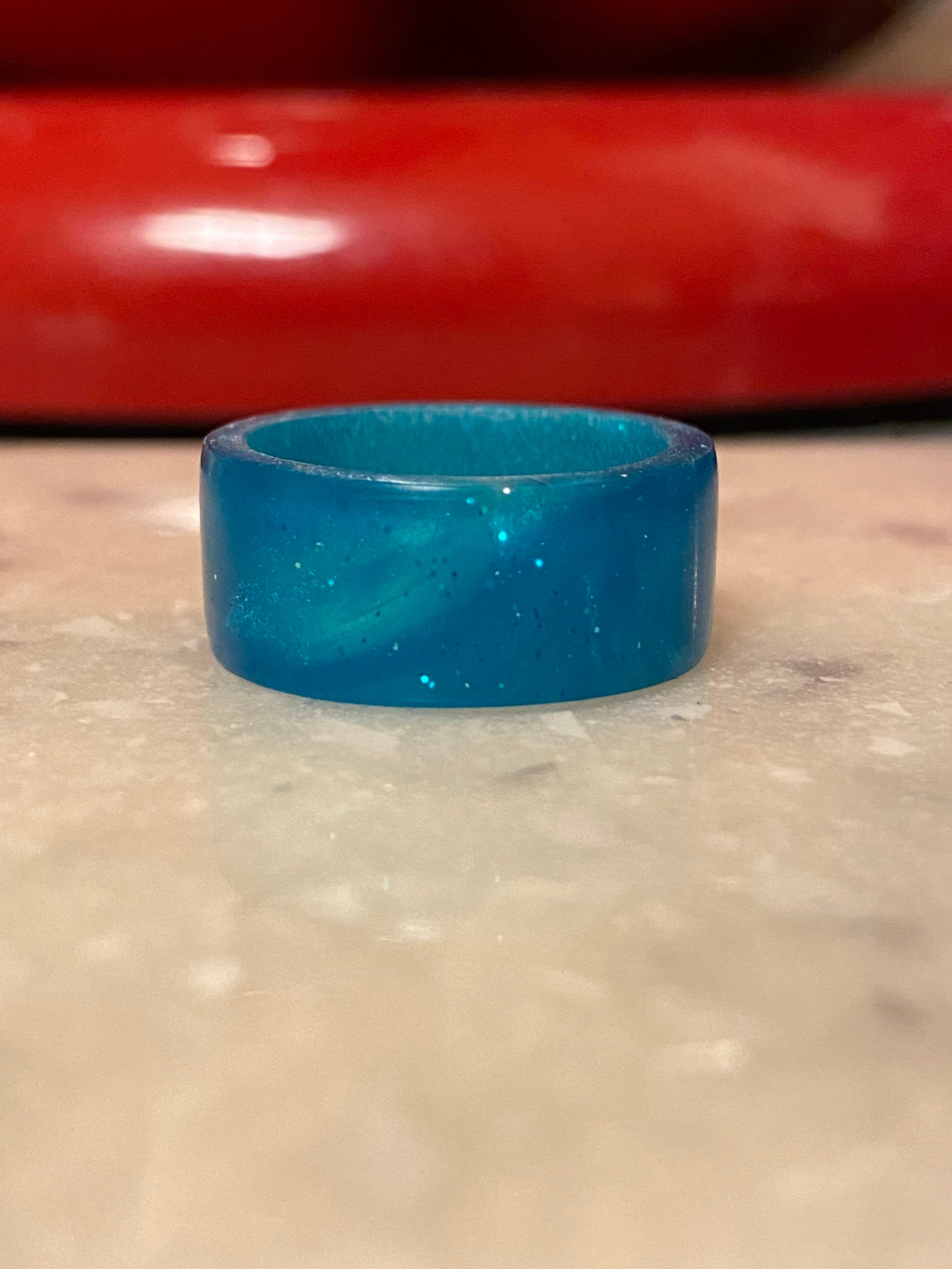 Handcrafted Bowling Ball Rings Turquoise Etsy