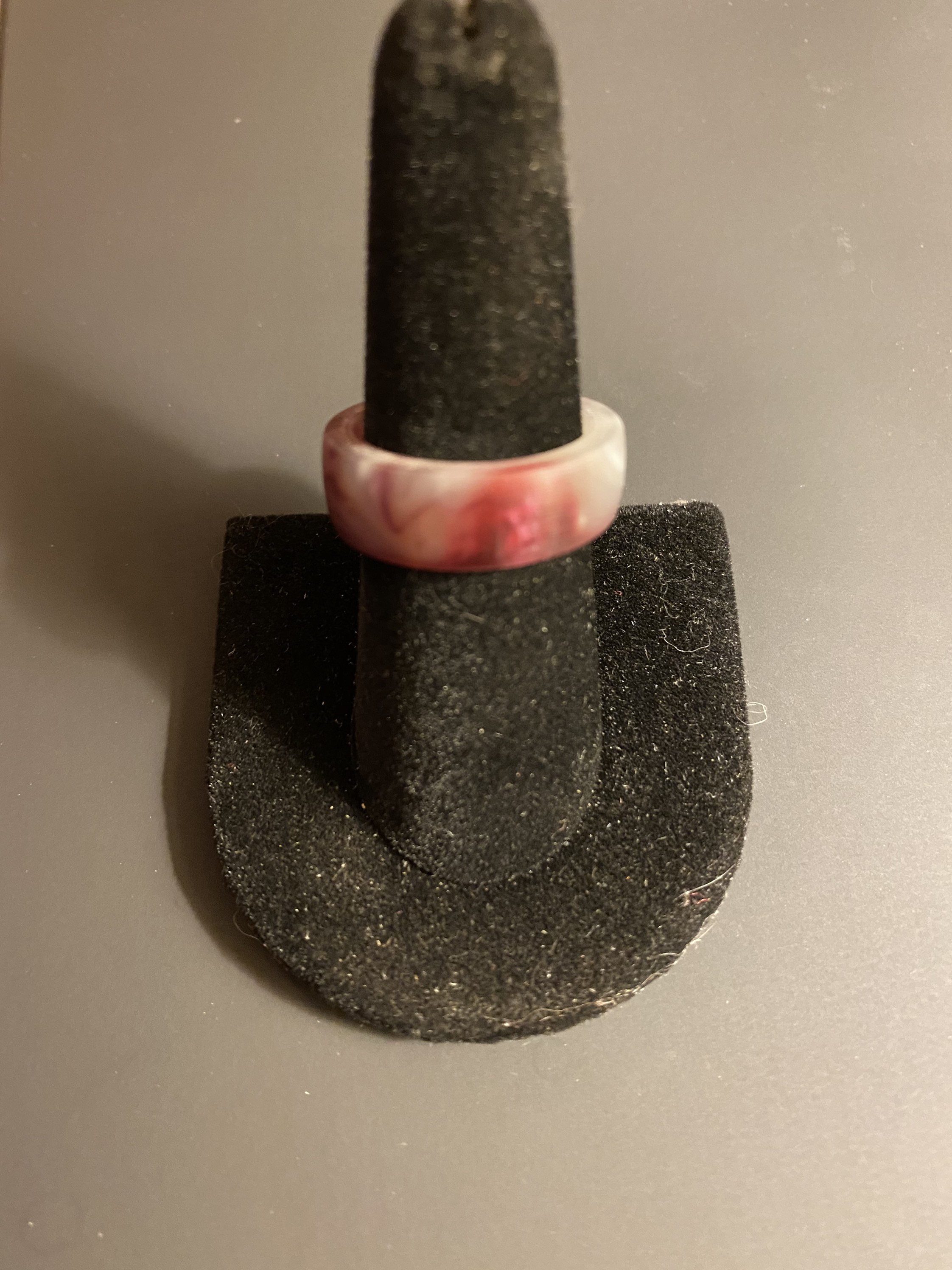 Handcrafted Bowling Ball Rings Red White Etsy