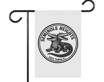 Seminole Heights Garden Banner, Custom Outdoor Decor, Home and Garden Flag, Neighborhood Pride Flag, Unique Garden Sign
