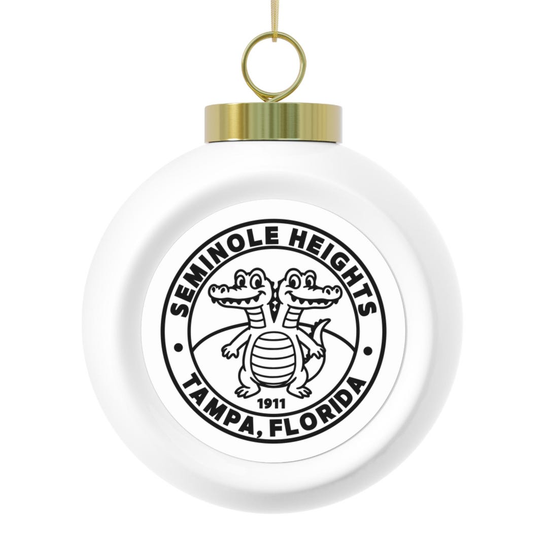 Seminole Heights Tampa Florida Personalized Christmas Ball Ornament ...