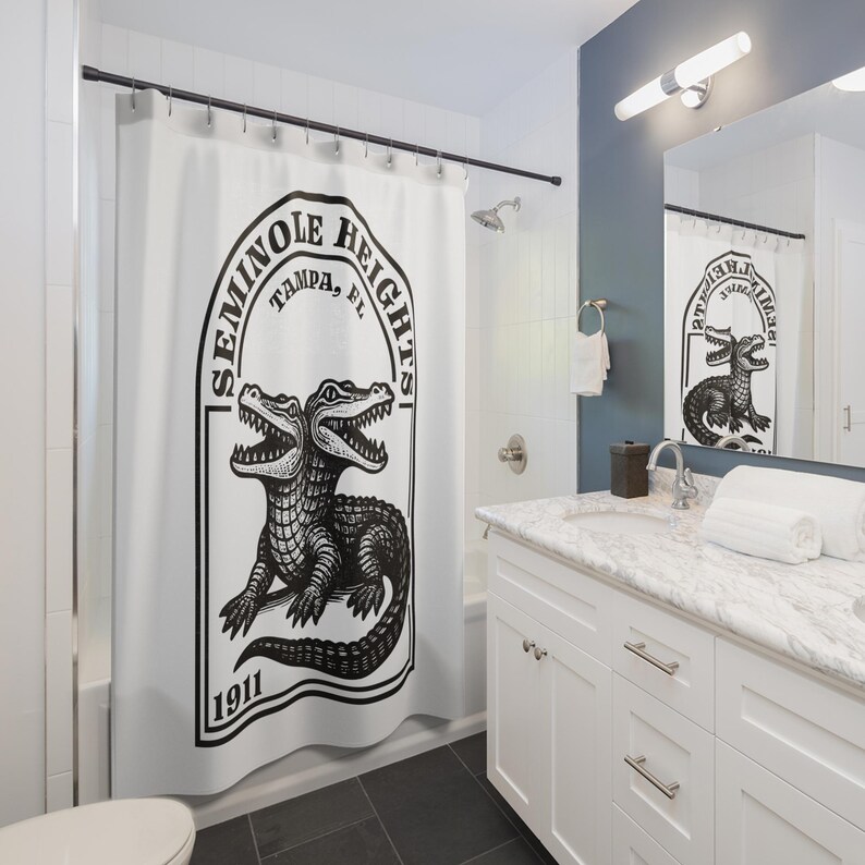 Seminole Heights Vintage Style Shower Curtain | Home Decor, Bathroom ...