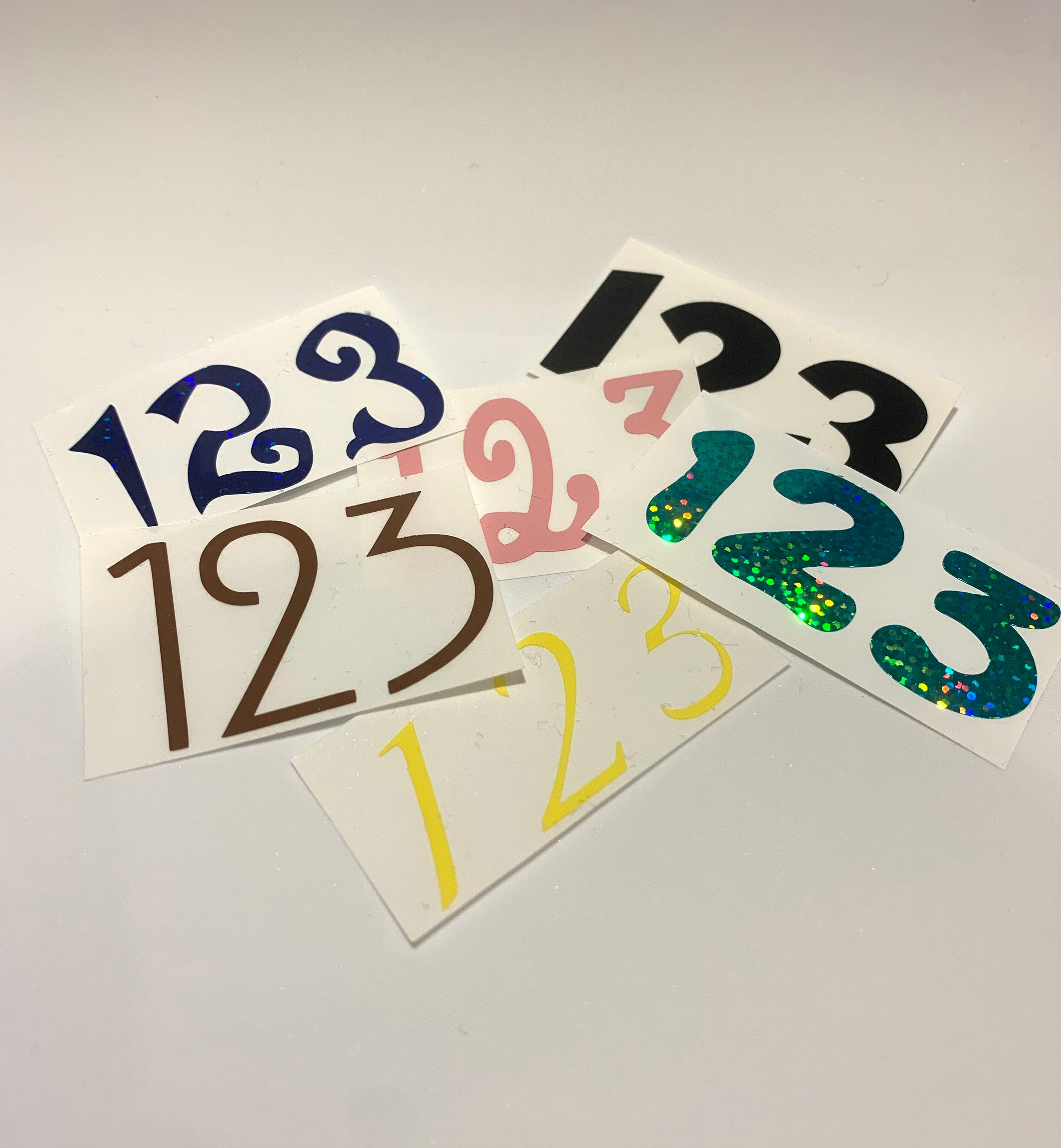 Personalised Number Vinyl Decal Stickers Create Custom Vinyl Etsy