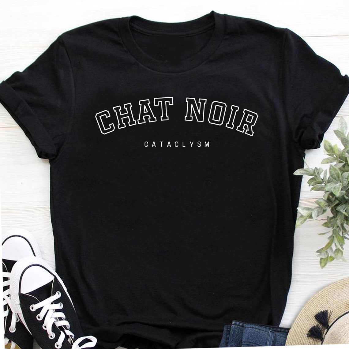 Chat Noir Cat Noir Tshirt Crewneck Sweatshirt Etsy