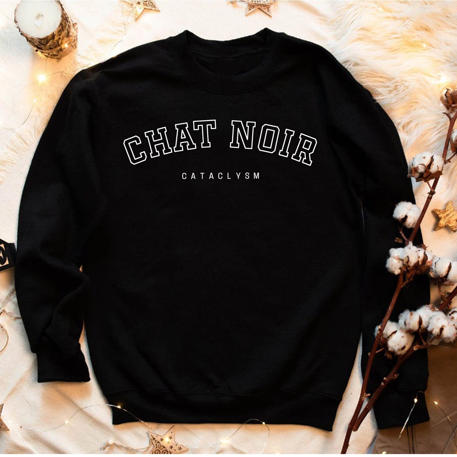 Chat Noir Cat Noir Tshirt Crewneck Sweatshirt Etsy