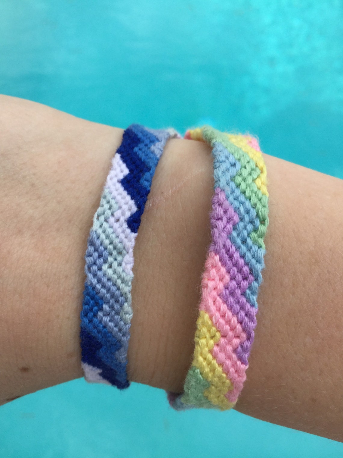 Zig Zag Friendship Bracelet blue friendship bracelets rainbow Etsy