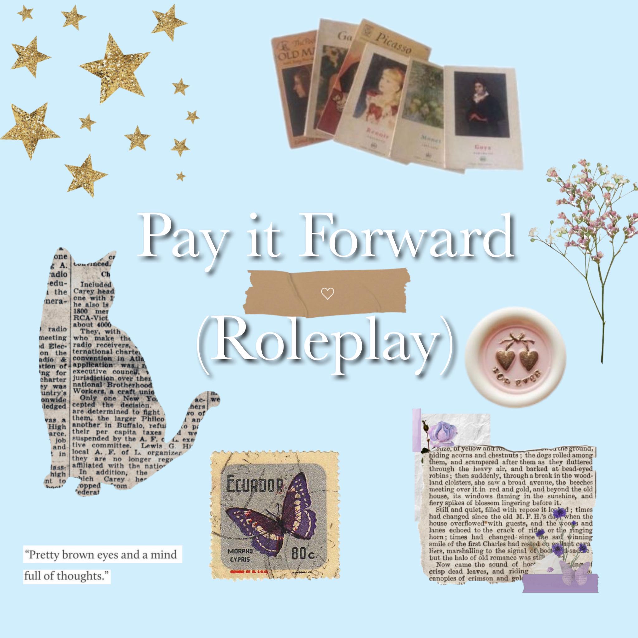 pay it forward! one week of comfort character roleplay