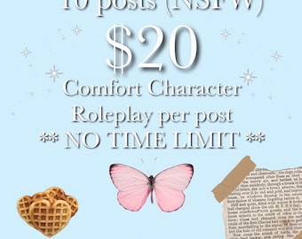 roleplay with your comfort character; 10 shortform posts (nsfw)