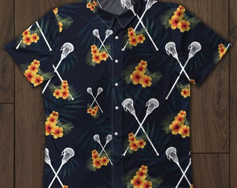 OCHENTA Mens Little /& Big Boys Print Button Down Hawaiian Shirt