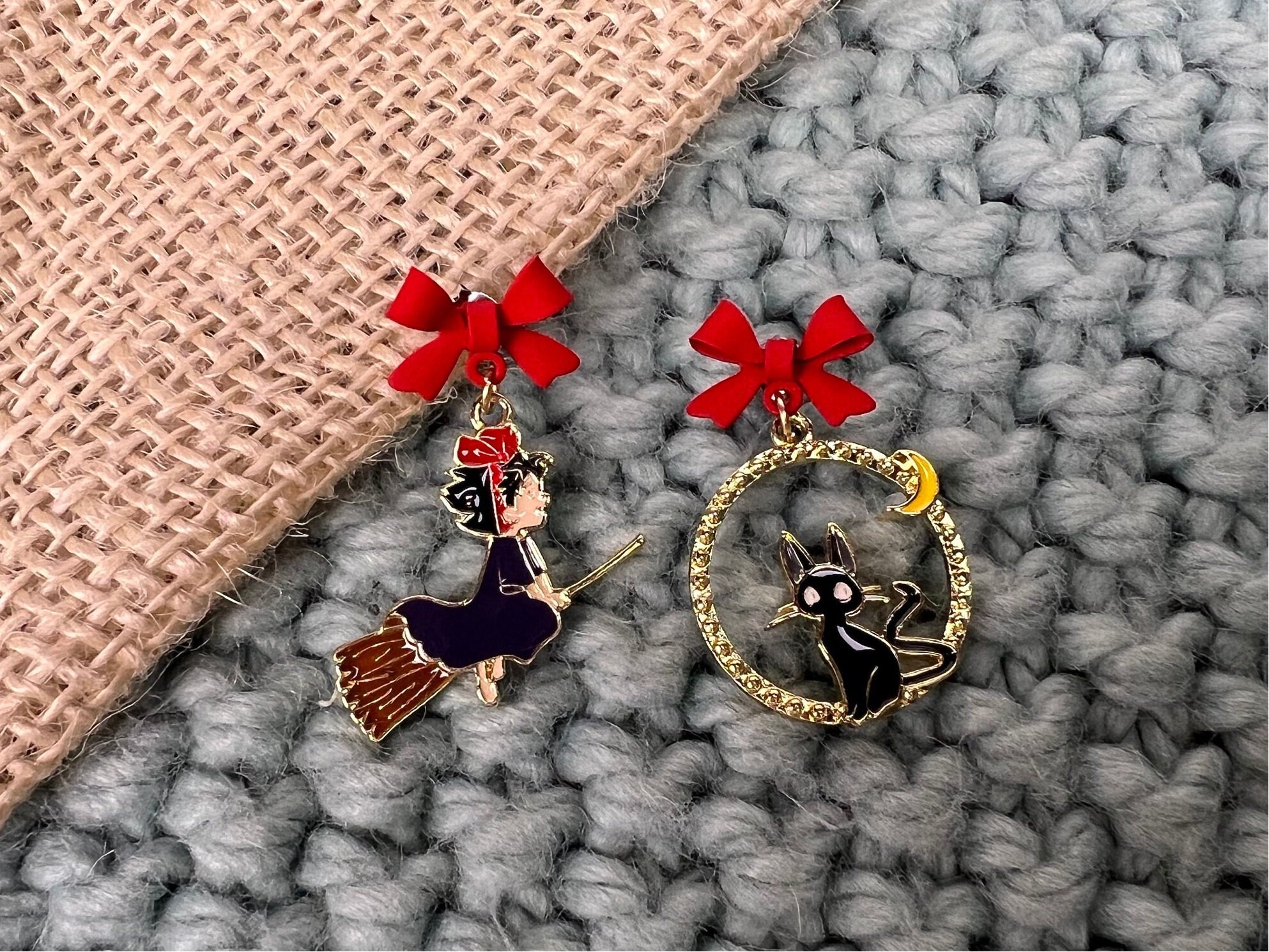 Kiki's Delivery Service Earrings - Kiki & Jiji Asymmetric Earrings