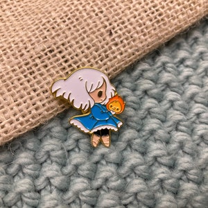 Sophie & Calcifer Enamel Pin Badge - Howl’s Moving Castle - Studio Ghibli Accessory