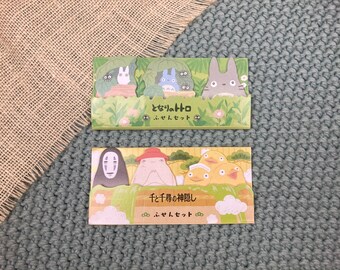 Studio Ghibli Memo Pads - Spirited Away/My Neighbour Totoro/Sticky Notes/Anime Post-It’s/Stationery Notepad