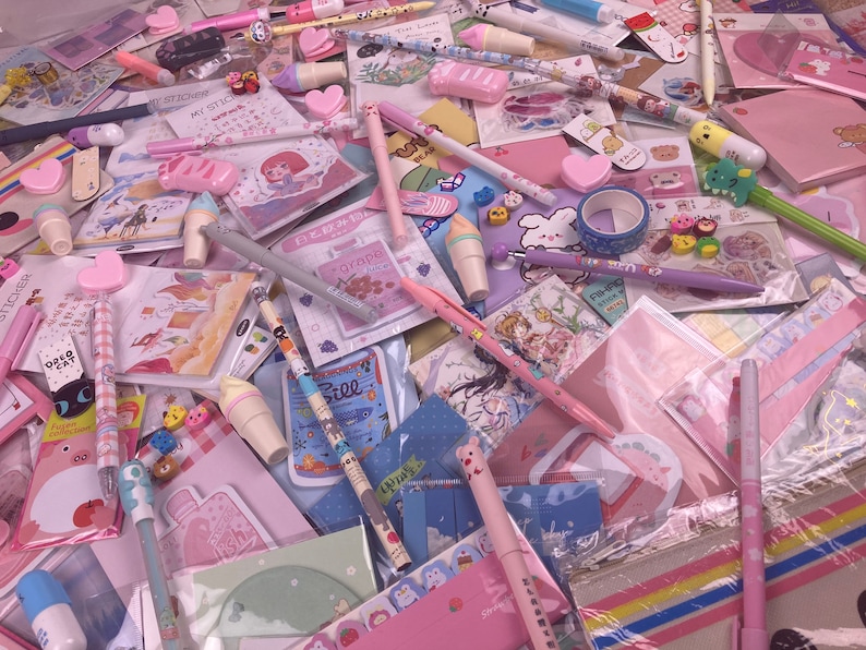 Kawaii Stationery Surprise Bundle Study/school Etsy UK