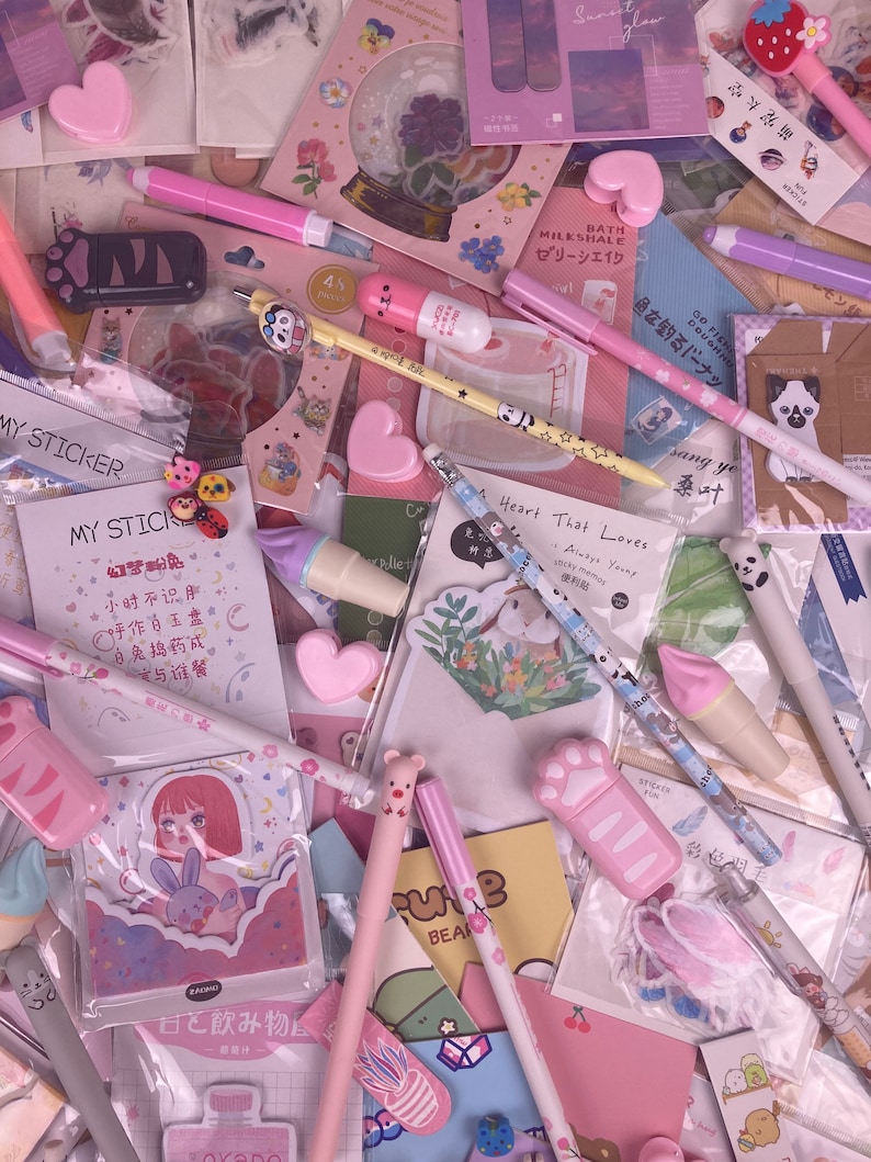 Kawaii Stationery Surprise Bundle Study/school Etsy UK