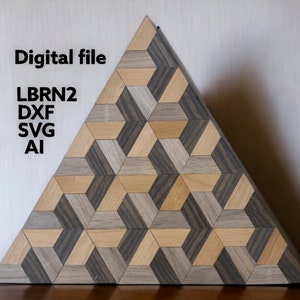 Marquetry patern digital file for laser
