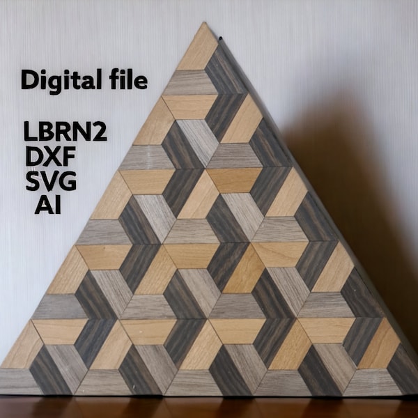 Fichier numérique de motif de marqueterie pour laser