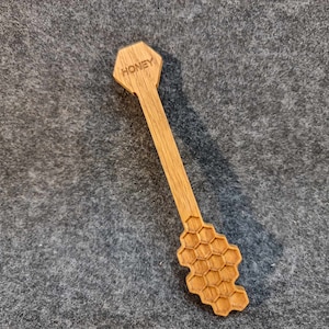 Honey Dipper digitaal bestand cnc-bestand, dxf, eps; pdf, vectric aspire- en v-carve-bestanden inbegrepen, honingpot lepel