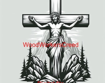 3D Jesus Cross SVG, Laser Engraving File (Digital Download)