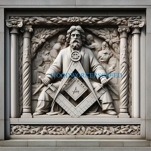 Laser Engraving Burn PNG 3D Illusion Laser Ready Engraving File Digital Download Freemason masonic art