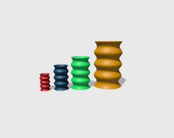 Wavy Elegance: Multi-Functional Vase and Pen Holder (Digital STL File)