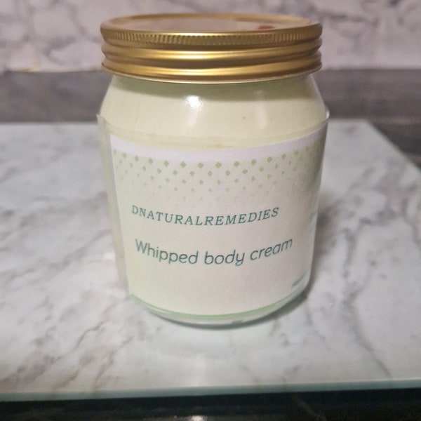 Natural  shea butter and coconut oil, whipped body cream