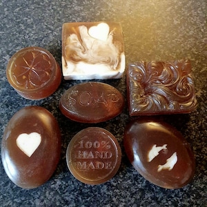 Shea butter and African black soap bars, large natural skin care variety set