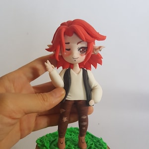 Custom Clay Figure, Custom Anime Figurines, Character Handmade figures clay, cartoon characters, Personalized Game Chibi Figurine