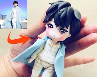 Custom Clay Figure, Custom Anime Figurines, Character Handmade figures clay, cartoon characters, Personalized Game Chibi Figurine