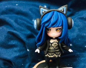Custom Twitch Figurines from photo, Personalized Game Clay Figurines, Chibi Clay Figurines, Custom Vtuber, Wedding Cake Topper