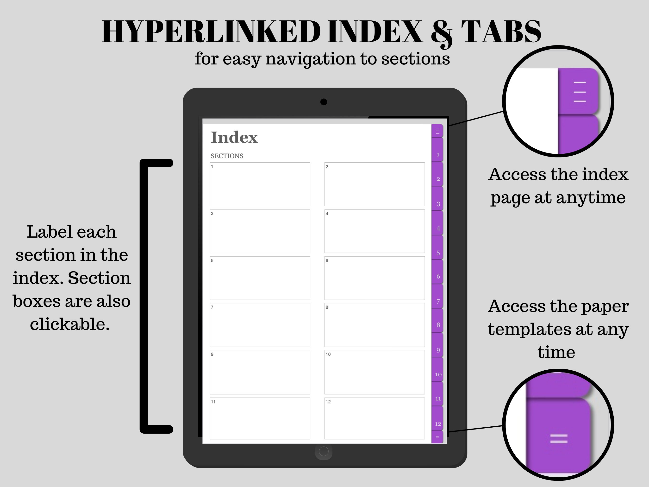 Digital hyperlinked notebook for Goodnotes Notability Etsy
