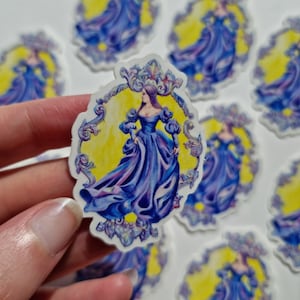 Princess in front of Mirror Vinyl Sticker