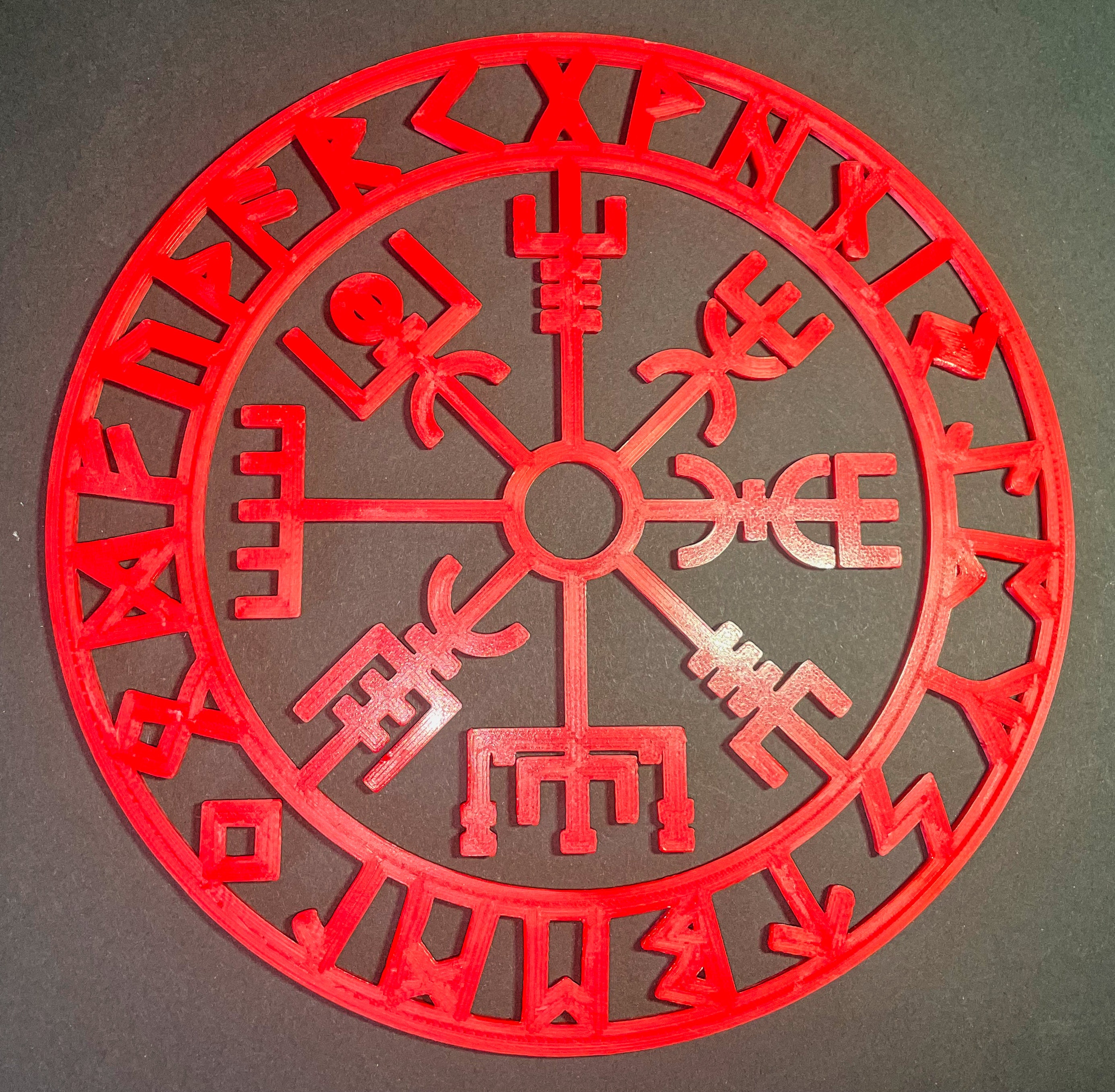 Vegvisir Hanging Wall Art Viking Wall Décor Viking Décor Etsy