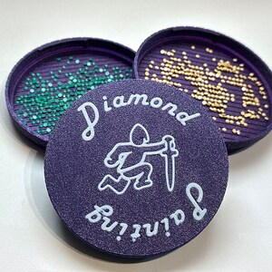 Rundes Diamond Painting Schiffchen mit Deckel - Stapelbar dank Bajonett-Verschluss