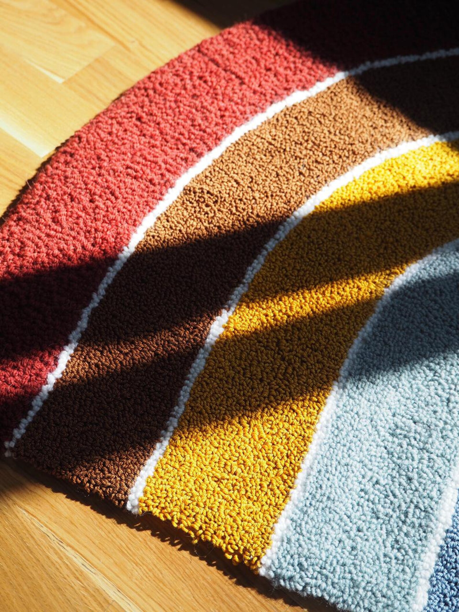 Punch Needle Tufted Rug Tufted Rainbow Rug Punch Needle Etsy