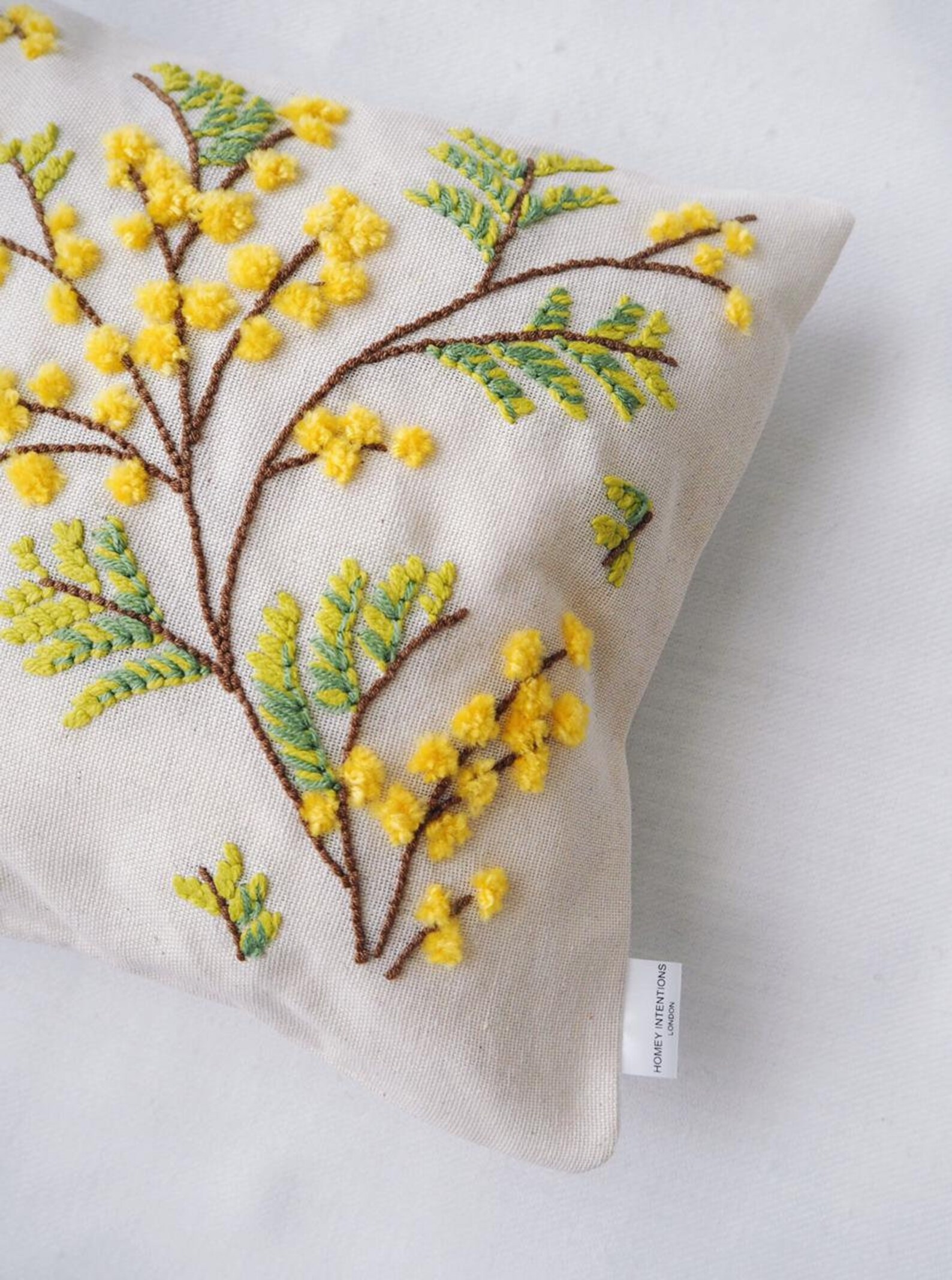 Punch Needle Floral Cushion Cover Floral Pillow Scatter Etsy