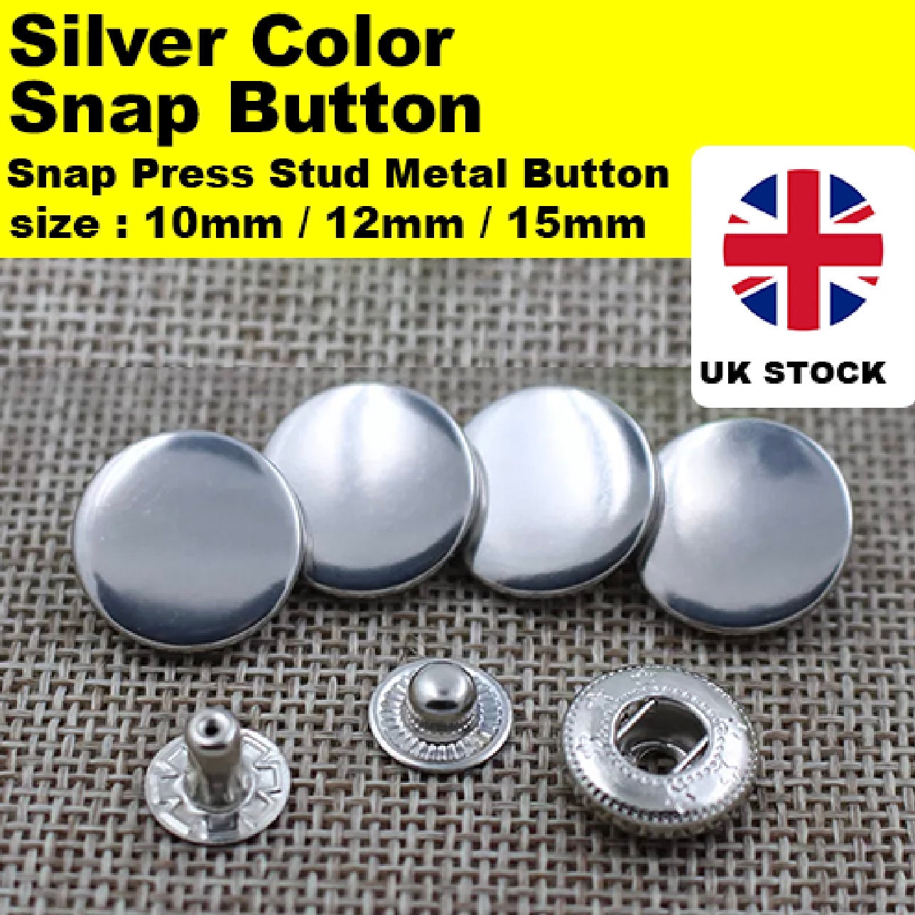 20mm Press Studs Snap Button Fasteners Four Part Press Studs Heavy