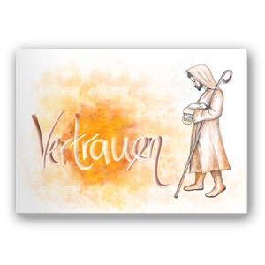 Postkarte – Vertrauen | guter Hirte | Jesus
