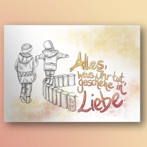 Postkarte - Alles was ihr tut, geschehe in Liebe. 1. Korinther 16,14
