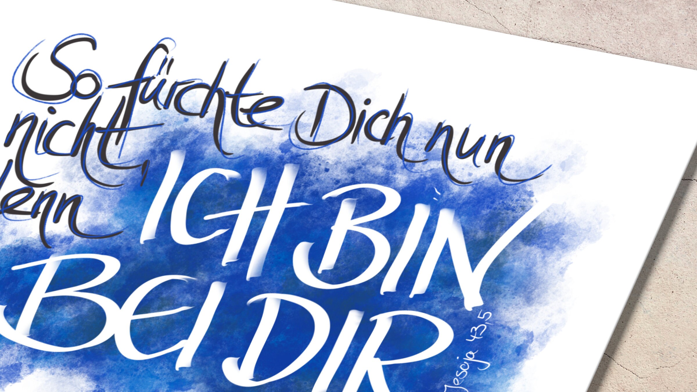 Postkarte Ich bin bei dir Etsy