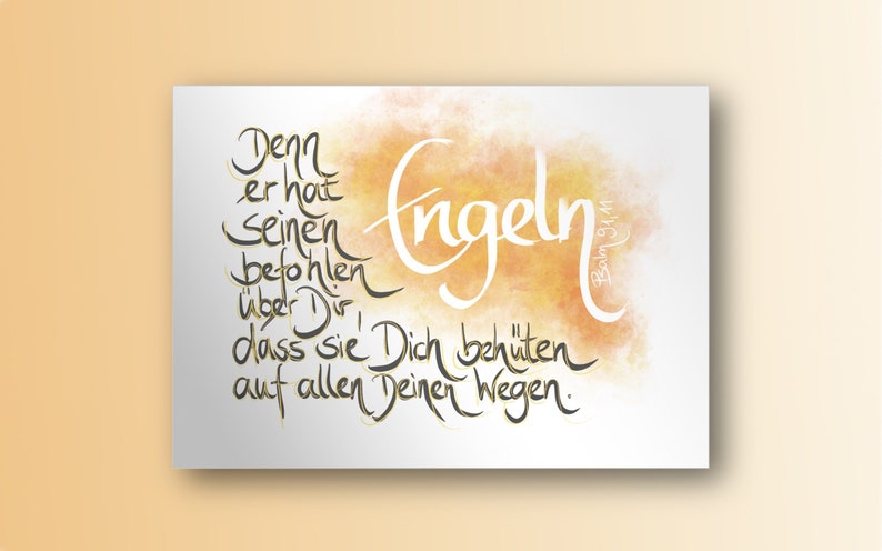 Der Herr Hat Seinen Engeln Befohlen Text www.etsy.com