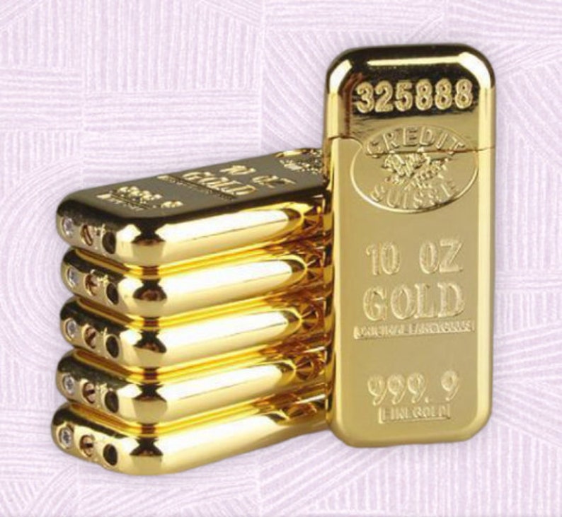 Unique Gold Bar Lighter Gas Butane Flint Spark Gas Windproof Etsy