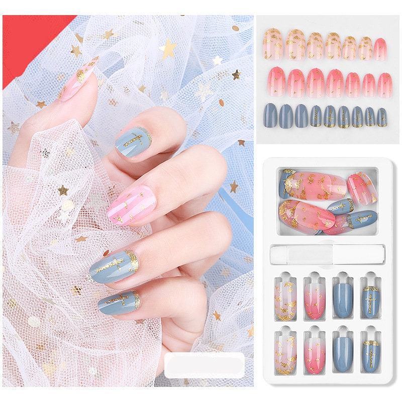 Press on Nail Nail Stickers Fake Nails Nail Decal Etsy