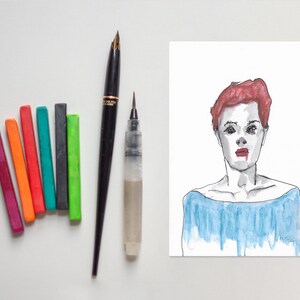 Original Postcard Art Hand Drawn