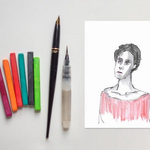 Original Postcard Art Hand Drawn