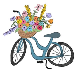 Carte de voeux Bouquet on Wheels - Vierge à l'intérieur