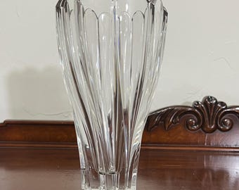 Vintage Marquis by Waterford Windflower Fine Cut Crystal Vase 8"
