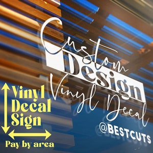 Custom Vinyl Decal, Weddings, car windows, shop windows, doors, Mirror decal, car decals, truck decals, business stickers