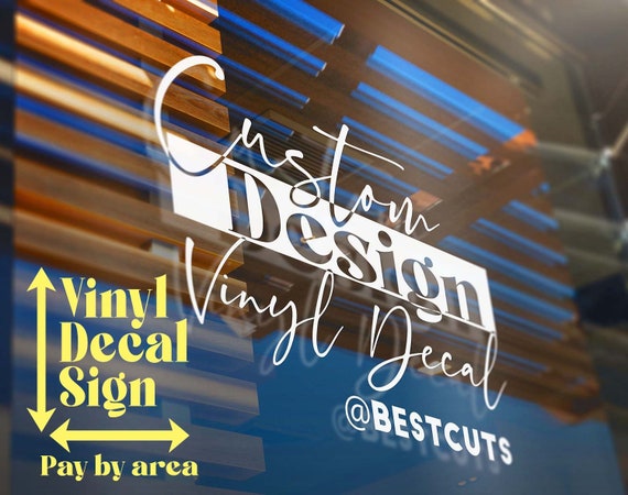 Custom Vinyl Decal for Weddings, car windows, shop windows, doors, Mirrors, truck and vans, business stickers